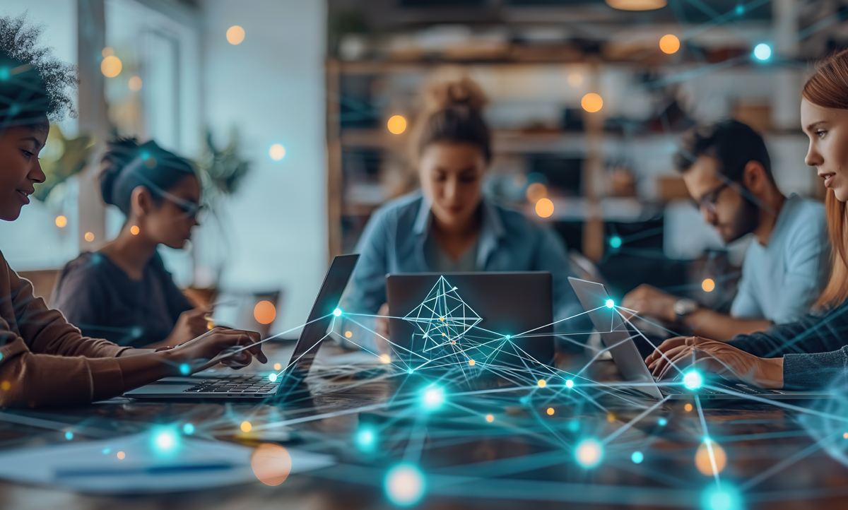 People Working Together Connected