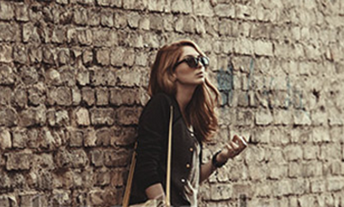 Girl Bricks and Glasses